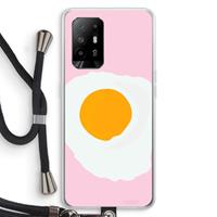 CaseCompany Sunny side up: Oppo A94 5G Transparant Hoesje met koord