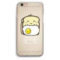 CaseCompany Sleep All Day: iPhone 6 / 6S Transparant Hoesje