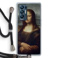 CaseCompany Mona Lisa: Oppo Find X3 Neo Transparant Hoesje met koord