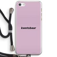 CaseCompany kwetsbaar: iPhone 5 / 5S / SE Transparant Hoesje met koord