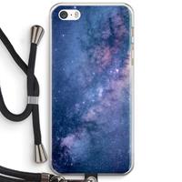 CaseCompany Nebula: iPhone 5 / 5S / SE Transparant Hoesje met koord