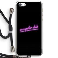 CaseCompany Vice Black: iPhone 5 / 5S / SE Transparant Hoesje met koord