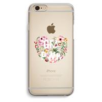 CaseCompany GRL PWR Flower: iPhone 6 / 6S Transparant Hoesje