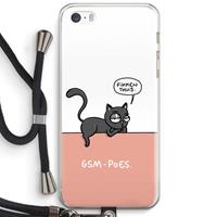 CaseCompany GSM poes: iPhone 5 / 5S / SE Transparant Hoesje met koord