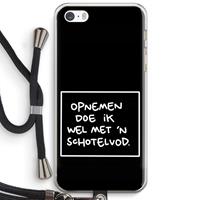 CaseCompany Schotelvod: iPhone 5 / 5S / SE Transparant Hoesje met koord