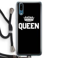 CaseCompany Queen zwart: Huawei P20 Transparant Hoesje met koord