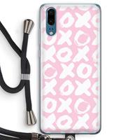 CaseCompany XOXO: Huawei P20 Transparant Hoesje met koord