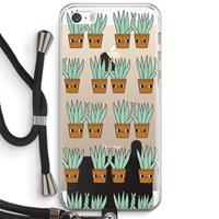 CaseCompany Sansevieria: iPhone 5 / 5S / SE Transparant Hoesje met koord