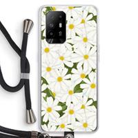 CaseCompany Summer Daisies: Oppo A94 5G Transparant Hoesje met koord