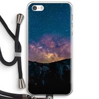 CaseCompany Travel to space: iPhone 5 / 5S / SE Transparant Hoesje met koord