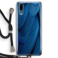 CaseCompany Pauw: Huawei P20 Transparant Hoesje met koord