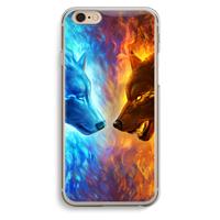 CaseCompany Fire & Ice: iPhone 6 / 6S Transparant Hoesje