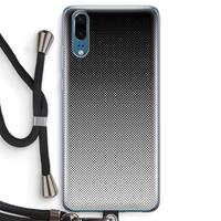 CaseCompany Musketon Halftone: Huawei P20 Transparant Hoesje met koord