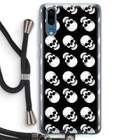 CaseCompany Musketon Skulls: Huawei P20 Transparant Hoesje met koord