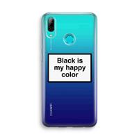 CaseCompany Black is my happy color: Huawei P Smart (2019) Transparant Hoesje