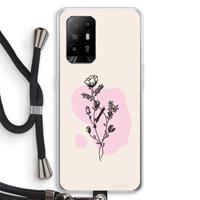CaseCompany Roses are red: Oppo A94 5G Transparant Hoesje met koord