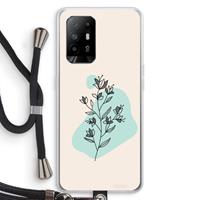 CaseCompany Violets are blue: Oppo A94 5G Transparant Hoesje met koord