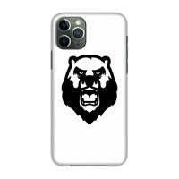 CaseCompany Angry Bear (white): Volledig geprint iPhone 11 Pro Hoesje