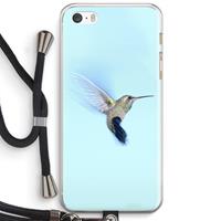 CaseCompany Kolibri: iPhone 5 / 5S / SE Transparant Hoesje met koord