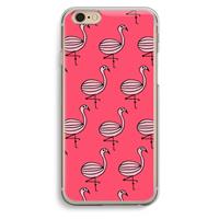 CaseCompany Flamingo: iPhone 6 / 6S Transparant Hoesje