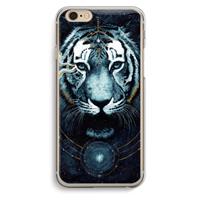 CaseCompany Darkness Tiger: iPhone 6 / 6S Transparant Hoesje