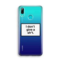 CaseCompany Don't give a shit: Huawei P Smart (2019) Transparant Hoesje