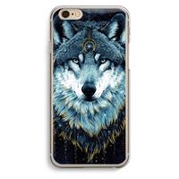 CaseCompany Darkness Wolf: iPhone 6 / 6S Transparant Hoesje