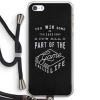 CaseCompany Life: iPhone 5 / 5S / SE Transparant Hoesje met koord