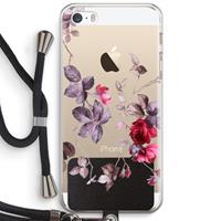 CaseCompany Mooie bloemen: iPhone 5 / 5S / SE Transparant Hoesje met koord