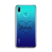 CaseCompany Friends heart black: Huawei P Smart (2019) Transparant Hoesje