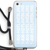 CaseCompany Hotline bling blue: iPhone 5 / 5S / SE Transparant Hoesje met koord