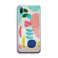 CaseCompany Bold Rounded Shapes: Huawei P Smart (2019) Transparant Hoesje