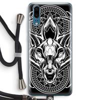 CaseCompany Oh Deer: Huawei P20 Transparant Hoesje met koord