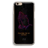 CaseCompany Praying For My Haters: iPhone 6 / 6S Transparant Hoesje