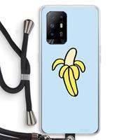 CaseCompany Banana: Oppo A95 5G Transparant Hoesje met koord
