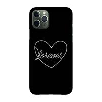 CaseCompany Forever heart black: Volledig geprint iPhone 11 Pro Hoesje