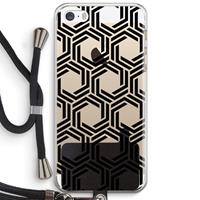CaseCompany Geometrisch patroon: iPhone 5 / 5S / SE Transparant Hoesje met koord