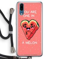 CaseCompany One In A Melon: Huawei P20 Transparant Hoesje met koord