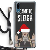 CaseCompany Came To Sleigh: Huawei P20 Transparant Hoesje met koord