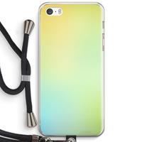 CaseCompany Minty mist pastel: iPhone 5 / 5S / SE Transparant Hoesje met koord