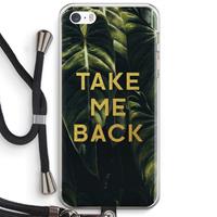 CaseCompany Take me back: iPhone 5 / 5S / SE Transparant Hoesje met koord