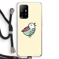 CaseCompany Birdy: Oppo A95 5G Transparant Hoesje met koord