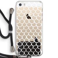 CaseCompany Dakpannetjes: iPhone 5 / 5S / SE Transparant Hoesje met koord