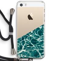 CaseCompany Weerkaatsing water: iPhone 5 / 5S / SE Transparant Hoesje met koord