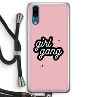 CaseCompany Girl Gang: Huawei P20 Transparant Hoesje met koord