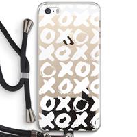 CaseCompany XOXO: iPhone 5 / 5S / SE Transparant Hoesje met koord