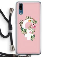 CaseCompany Venus: Huawei P20 Transparant Hoesje met koord