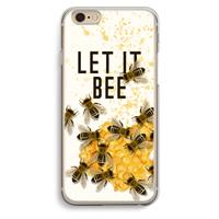 CaseCompany Let it bee: iPhone 6 / 6S Transparant Hoesje