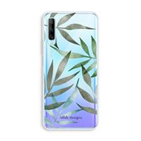 CaseCompany Tropical watercolor leaves: Huawei P Smart Pro Transparant Hoesje