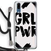 CaseCompany Girl Power #2: Huawei P20 Transparant Hoesje met koord
